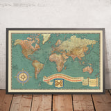 Mapa del Viejo Mundo de Rutas de Cruceros y Aeronaves, 1931: Rutas de HAPAG y Zeppelin Antes de Hindenburg 