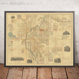 Old Map of Denver by Thayer, 1883: Platte River, Cherry Creek, City Park, Exposition Building, Windsor Hotel