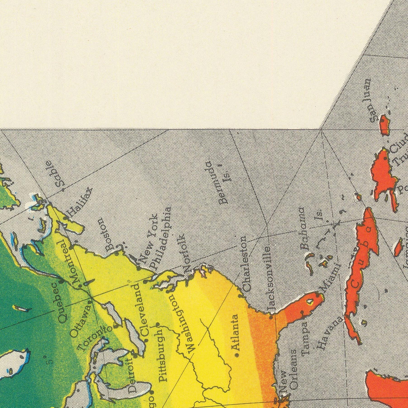 Antigua Mapa Mundial Airocean Dymaxion de Buckminster Fuller, 1954: Proyección Icosaédrica, Una Isla Tierra 