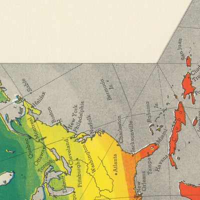 Antigua Mapa Mundial Airocean Dymaxion de Buckminster Fuller, 1954: Proyección Icosaédrica, Una Isla Tierra 