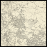 Mapa antiguo personalizado de West Bromwich 