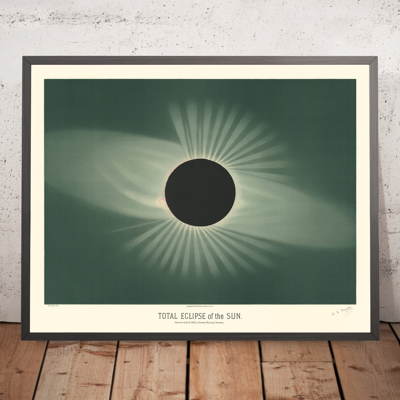 The Total Eclipse of the Sun by Etienne Leopold Trouvelot, 1882