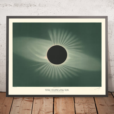 The Total Eclipse of the Sun by Etienne Leopold Trouvelot, 1882