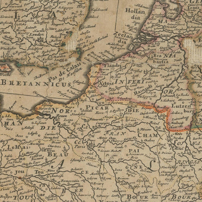 Massive alte Karte von Europa von Visscher, 1677: Dreifache Allianz, Ansichten der Hauptstadt 