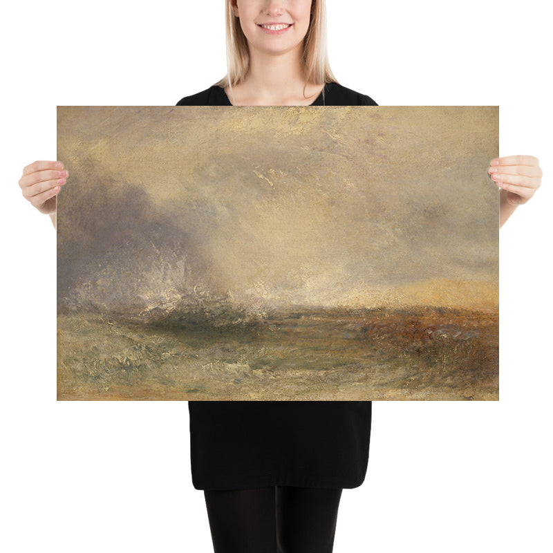 Mare Tempestoso che si infrange su una Riva di Turner, 1840 