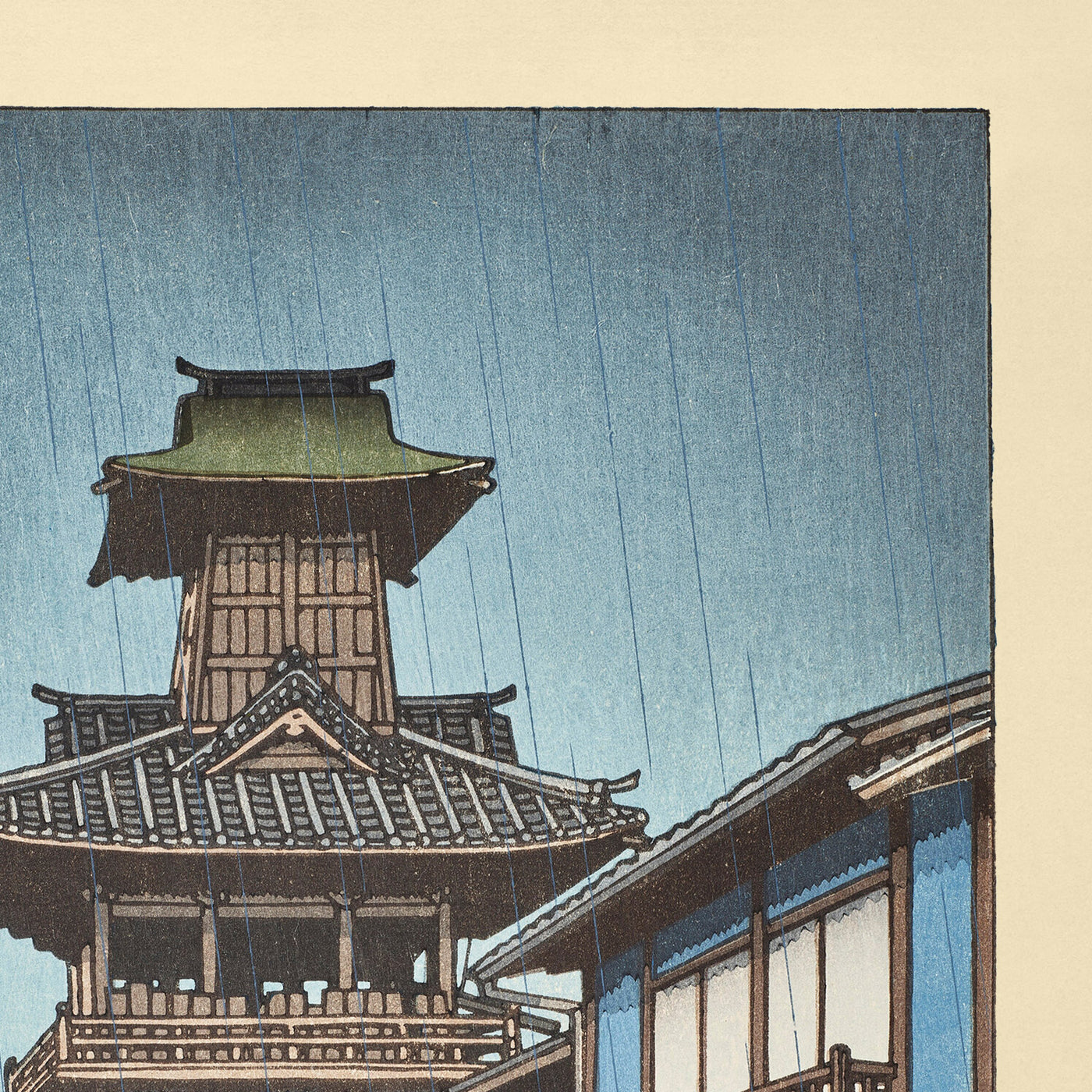 Glockenturm in Okayama von Hasui Kawase 1935 