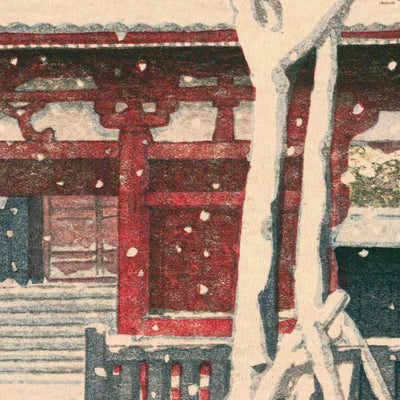 Neige dans le parc Shiba par Hasui Kawase, 1935 