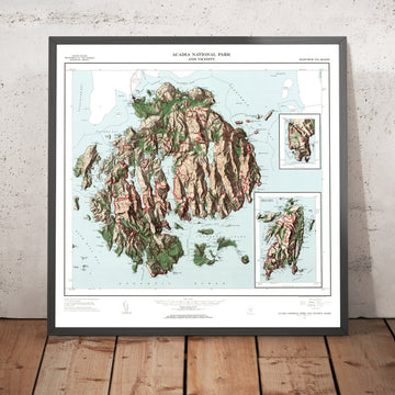Ancienne carte en relief du parc national d&