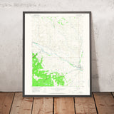 Old Map of Dubois, Wyoming by USGS, 1956 – Wind River Range & Shoshone National Forest
