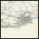 Carte ancienne personnalisée de Folkestone 