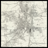 Mappa antica personalizzata di Darlington 