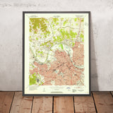 Old Map of Nashville, Tennessee by USGS, 1952 – Cumberland River & Vanderbilt University