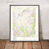 Old Map of Loveland, Ohio by USGS, 1965 – Little Miami River & Deerfield Township