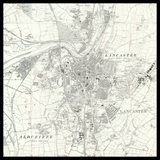 Carte ancienne personnalisée de Lancaster 