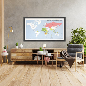 Old Postwar World Map of European Colonialism, 1945: Allied Zones, Iron Curtain, Yalta, Potsdam, Soviet Bloc