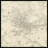 Carte ancienne personnalisée de Barnsley 
