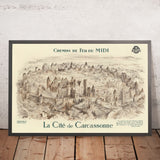 Carcassonne Reiseplakat: La Cité von Albert Robida 