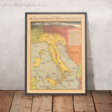 Italia, la bota del Mediterráneo, podría convertirse en el talón de Aquiles del Eje, 1942: mapa estratégico aliado de la Segunda Guerra Mundial 