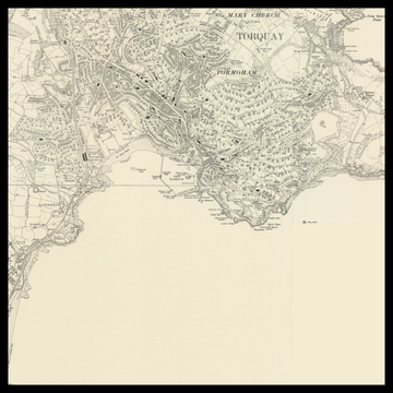 Eine alte Ordnance-Survey-Karte von Torquay