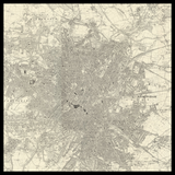 Mapa antiguo personalizado de Birmingham 