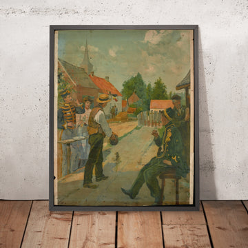 A framed image of &