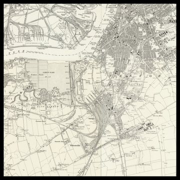 Eine historische Ordnance-Survey-Karte von Wallsend