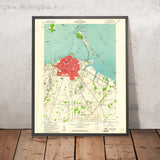 Old Map of Sandusky, Ohio by USGS, 1959 – Lake Erie, Cedar Point & Sandusky Bay