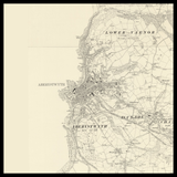 Personalised Old Map of Aberystwyth