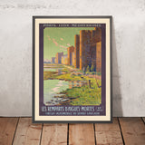 Poster di viaggio di Aigues-Mortes: Les Remparts di Ernest Couronneau, 1923 