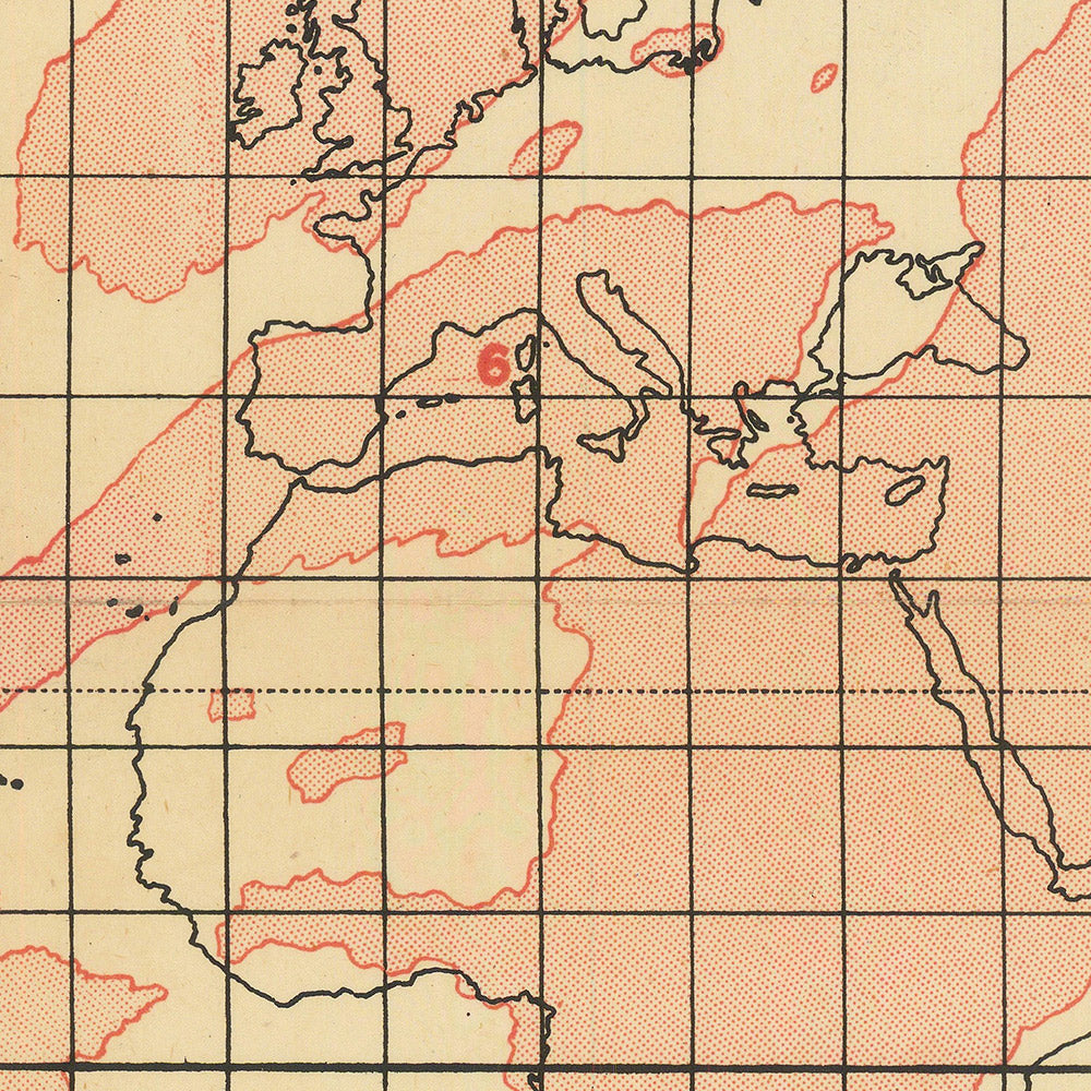 Mapa de Atlántida después de la catástrofe hace 800,000 años por Scott-Elliot, 1904 