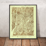 Old Map of Beacon, New York by USGS, 1936 – Poughkeepsie, Hudson River & Fishkill Creek