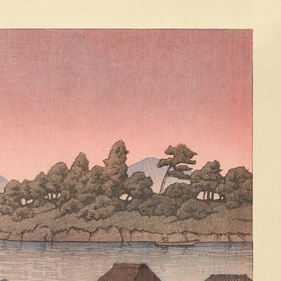 Beautiful Dawn and Farming Village by Hasui Kawase, 1937