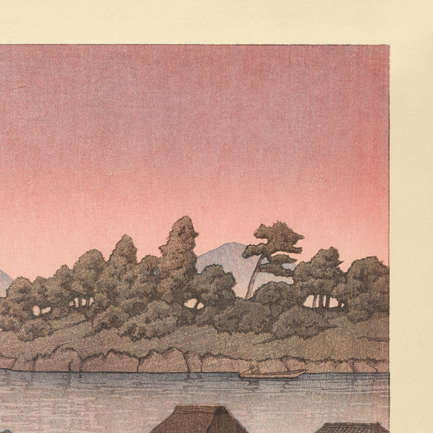 Belle Aube et Village Agricole par Hasui Kawase, 1937 