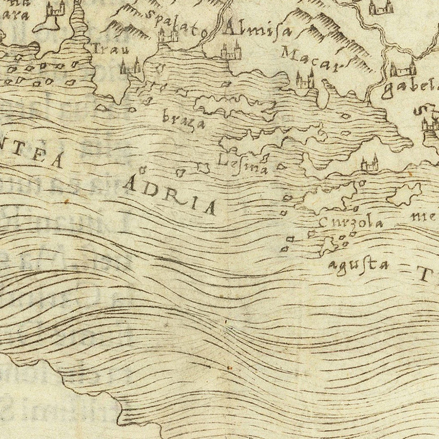 Mappa rara del Rinascimento della Croazia e dell&
