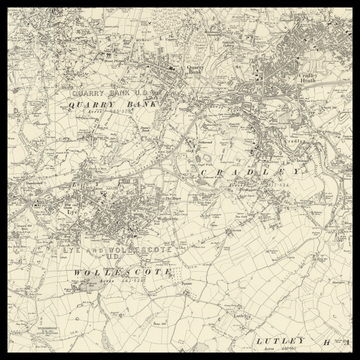 Un antiguo mapa del Ordnance Survey de Kingswinford