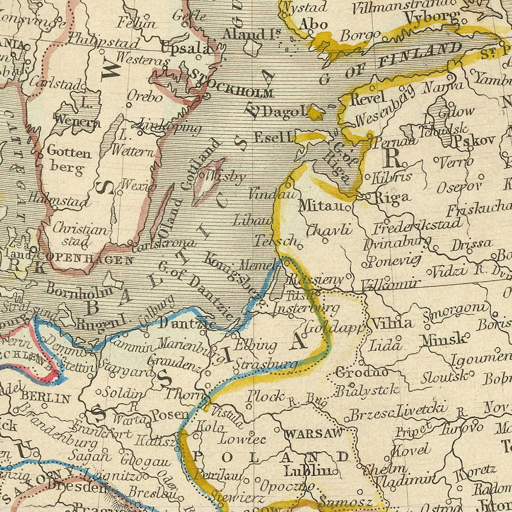 Old Map of Europe by John Tallis, 1851: Seal Hunting, Camels, Slave Market, etc.