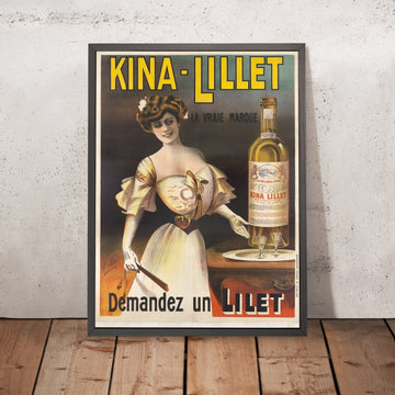 A framed image of Kina-Lillet Vintage Aperitif Poster, 1890