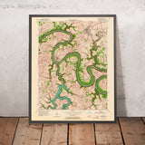 Old Map of Wilmore, Kentucky by USGS, 1952 – Kentucky River & Herrington Lake