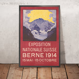 Affiche de voyage de Berne : Exposition nationale suisse par Plinio Colombi, 1914 