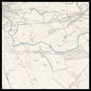 Eine alte Ordnance-Survey-Karte von Irvine