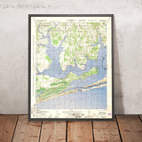Old Map of Orange Beach, Alabama by USGS, 1944 – Gulf of Mexico, Perdido Bay & Ono Island