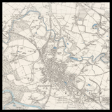 Carte ancienne personnalisée de Motherwell 