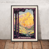 Reiseposter Tarentaise: Pralognan und das Vanoise-Massiv von Roger Soubie 