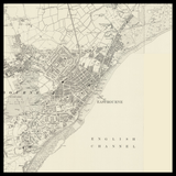 Mappa antica personalizzata di Eastbourne 