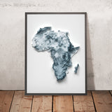 Topografische 3D-Reliefkarte von Afrika 
