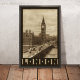 Poster di viaggio di Londra: Houses of Parliament e Big Ben di Dixon Scott 