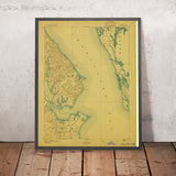 Old Map of Solomons, Maryland by USGS, 1892 – Patuxent River & Chesapeake Bay