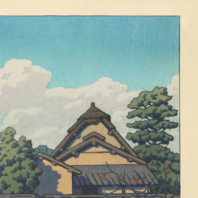 Horyuji Temple West Village (Saiin Garan) by Hasui Kawase, 1935