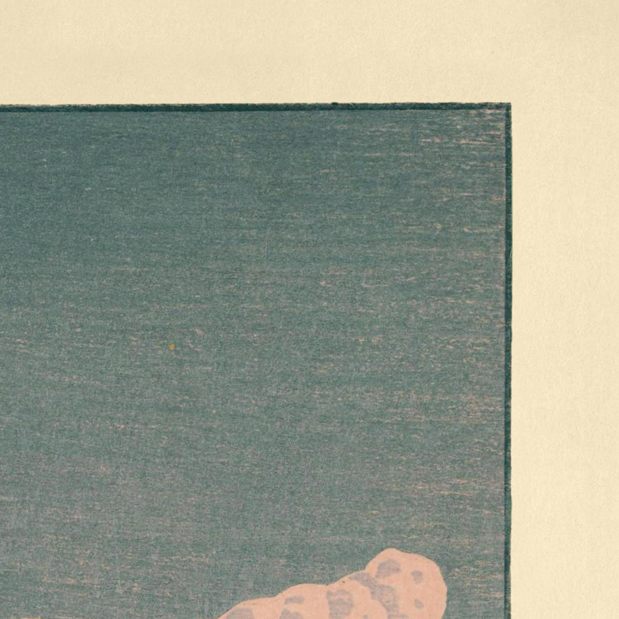 Wolken über einem Boot auf dem Fluss von Hasui Kawase, 1935 