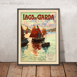 Póster de viaje del Lago de Garda de Elio Ximenes 